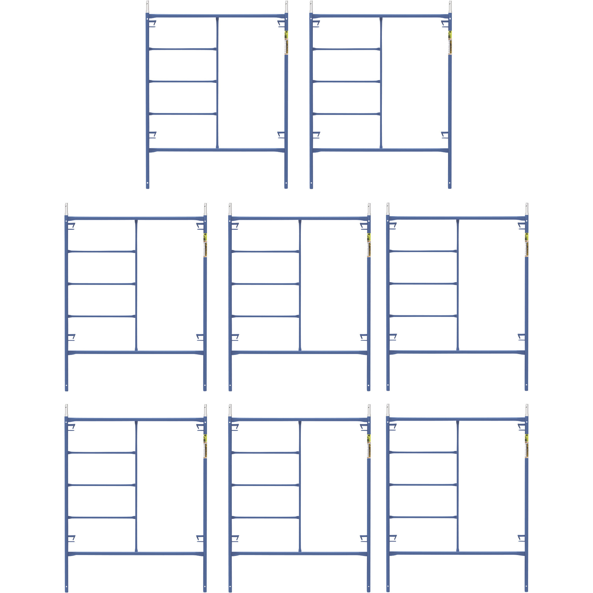 Metaltech Saferstack 6.4ft. x 5ft. Mason Scaffold Frame Kit, 8-Pack, Model# M-MF7660PSK8